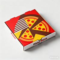Emballage alimentaire en carton imprimé sur mesure, boîte de vente au détail pour pizza surgelée de 8, 10 et 12 pouces