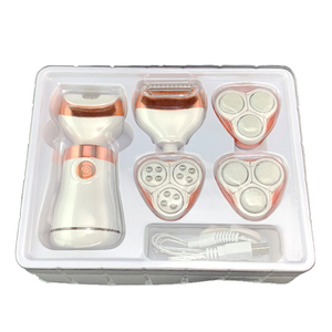 Depiladora de Seda <span class=keywords><strong>5</strong></span> en 1 Profesional, Nueva, en Oferta, con Depiladora, Afeitadora, Cepillo Facial, Cabezal de Masaje y Cabezal para Eliminar Callosidades - Product Image 5