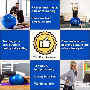 Équipement <span class=keywords><strong>de</strong></span> <span class=keywords><strong>gymnastique</strong></span> à domicile PVC et plastique gonflable <span class=keywords><strong>65</strong></span> <span class=keywords><strong>cm</strong></span> Anti-Explosion <span class=keywords><strong>Gymnastique</strong></span> Massage Yoga Ball pour l'exercice équilibre formation - Product Image 6