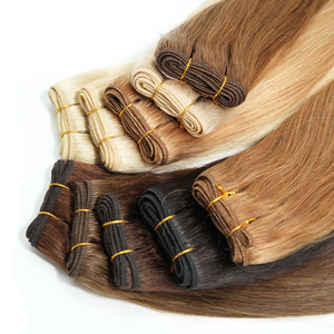 Super Double Drawn Human Hair Weft Luxurious Human Hair Bundle Long Smooth 12A 14A Shedding-free Raw Cuticle Human Hair Weft - Product Image 3