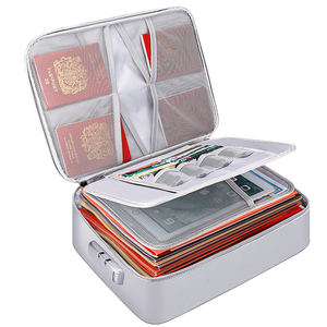 Công Suất Lớn Gấp Kinh Doanh Sử Dụng Tập Tin Tiền Mặt Hộ Chiếu Pháp Lý Tài Lý Lưu Trữ An Toàn Dây Kéo Chống Cháy Túi Với Khóa - Product Image 3