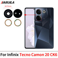 Lentille en verre de la caméra arrière pour Infinix Tecno Camon 30 20 CK6 19 18 P 18 Premier 5G 17P 17 16 15 Pro 12 11 Pièces de rechange pour objectif de caméra
