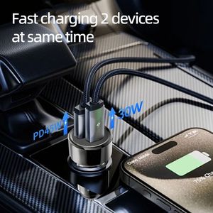 New Arrival A+<b>C</b> Car Charger 75W PD Charger USB Super Fast <b>Charging</b> Type <b>C</b> Car Charger for Mobile Phones - Product Image 5