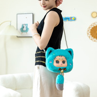 Peluche Alice : Adorable porte-clés sac à dos rond, figurine en vinyle, animal en peluche, breloque de voiture pour filles