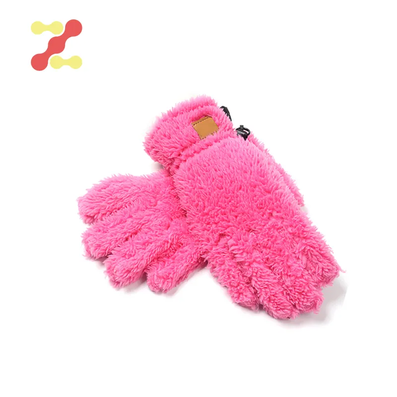 Glove Warm Promotion Touch Screen Winter Warm Fur Knitted Gloves For Kids