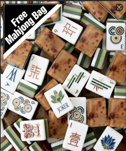 <span class=keywords><strong>Jeu</strong></span> <span class=keywords><strong>de</strong></span> Mahjong américain Tesnitech 4 couches, 160 tuiles en acrylique, motif grain <span class=keywords><strong>de</strong></span> bois écaille <span class=keywords><strong>de</strong></span> tortue, avec sac <span class=keywords><strong>de</strong></span> Mahjong gratuit pour 4 personnes - Product Image 1