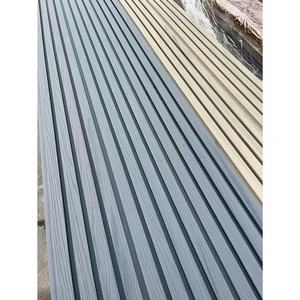 Hiện đại phong cách Châu Âu ngoài trời Composite tường ốp gỗ tếch WPC <span class=keywords><strong>siding</strong></span> với rãnh thiết kế chống thấm nước 'capped' tính năng - Product Image 6