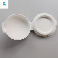 Boîte d'emballage pour poudre de maquillage en pulpe de papier moulée biodégradable