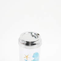 Nouvelle gourde portable de 450 ml à double paroi sans BPA, avec motif de dessin animé mignon et illustration pour enfants, idéale pour l'extérieur
