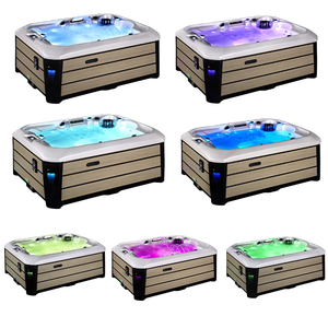 อ่างสปาอะคริลิกกลางแจ้งแบบลอยตัว ดีไซน์ทันสมัย สำหรับ 3 คน ประหยัดพลังงาน พร้อมระบบนวดด้วยน้ำวน และระบบระบายน้ำ สำหรับโรงแรม - Product Image 4