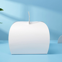 Boîte en papier d'emballage pour gâteaux sandwichs, macarons au chocolat, écologique, de qualité alimentaire, semi-circulaire, à main, en carton blanc imprimé sur mesure