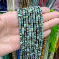 Perles d'espacement carrées plates en turquoise bleue naturelle 2x4mm, turquoise blanche, marque Tactful, pour la fabrication de bijoux, vente en gros