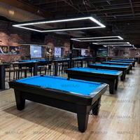 Factory Sell Custom Club Design Hochwertiger 8ft 9ft 9 Ball Pool Billardtisch mit Schiefer bett