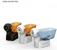 Robot de tennis de table portable professionnel durable PUSUN à 3 roues, 260+ balles, contrôle à distance par application pour l'entraînement à domicile