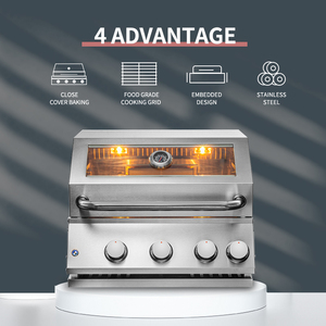 Cuisine extérieure pour usage domestique, barbecue à gaz encastrable pour extérieur - Product Image 2