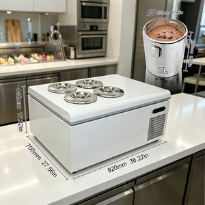Congelador de helados Food Prep Pozzetti de 4 bandejas, acero inoxidable, termostato mecánico, enfriamiento directo, instalación en mostrador. - Product Image 5