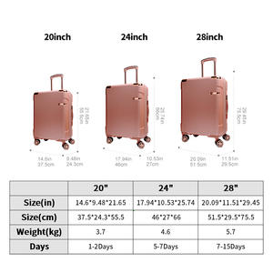 Set bagasi 3 potong mewah kapasitas besar, Set koper troli bepergian tahan tekanan 28 inci untuk petualangan luar ruangan - Product Image 6