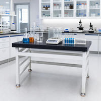 Table de laboratoire à plateau en marbre, anti-vibration, avec structure en acier robuste, 1000x500x900mm, pour les projets de laboratoires gouvernementaux