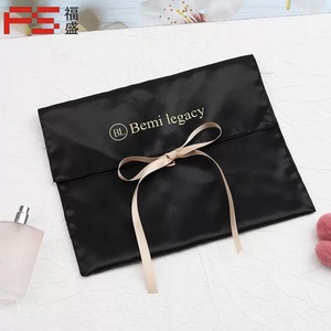 High Quality Soft Silk <strong>Satin</strong> Envelope Luxury Handbag Cosmetic Packaging Dust <strong>Pouch</strong> for Wig Hair Storage Gift Bag - Product Image 2