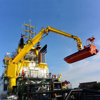 Grue marine à flèche articulée personnalisée pour l'installation sur pont de navire, le transfert de cargaison et les travaux offshore