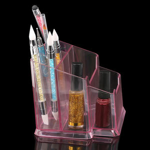 Caja de Almacenamiento de Uso Diario Multicolor, Organizador de Herramientas de Manicura, Soporte de Escritorio, Organizador de Esmalte de Uñas de Acrílico Transparente - Product Image 1