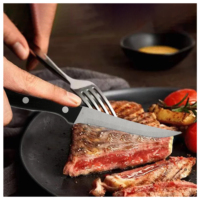 Nouvel ensemble de couteaux de cuisine tendance : couteaux à steak et couteaux polyvalents - Pour couper le steak, trancher les sandwichs. Repas quotidiens. Ensemble de couteaux de cuisine