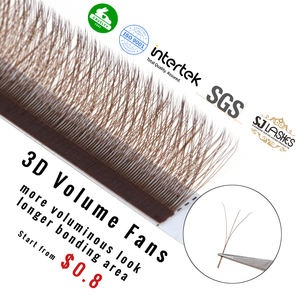 Cils 3D W faits à la main en fibre PBT extensions de cils méga volume prêt à expédier - Product Image 4