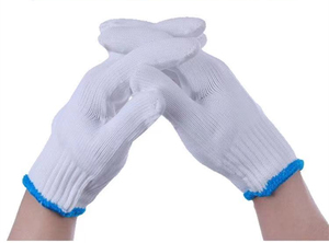 Guantes de algodón de seguridad, 7 calibres, 600G/DOZ, resistentes al desgaste, guantes de trabajo de punto - Product Image 2