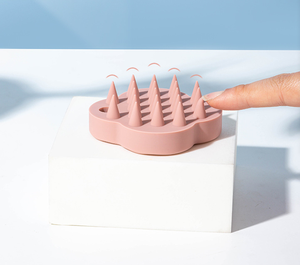 Brosse de massage du cuir chevelu en silicone One Piece pour le lavage des cheveux, relaxation de <span class=keywords><strong>la</strong></span> tête, utilisation humide ou sèche pour cheveux épais, fins ou bouclés - Product Image 5