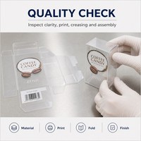 Boîte d'emballage transparente en PET, conteneur pliable personnalisé imprimé avec logo UV pour l'électronique, les cosmétiques, la vente au détail et les produits promotionnels