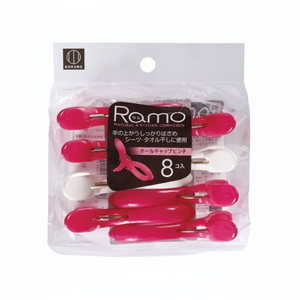 RAMO 8 pezzi Pink/White Pole Catch clip per bucato eleganti spille per organizzare il tuo abbigliamento - Product Image 1