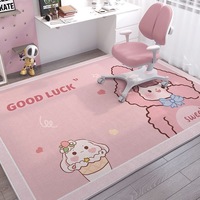 Tapis pour enfants à motifs de dessins animés pour chambre à coucher, chambre d'enfant, salle de jeux, salon - Tapis doux à poils ras en velours cristal, fin, antidérapant, avec envers en latex