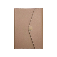 Agenda de luxe de haute qualité avec 6 classeurs dorés et enveloppes pour argent liquide