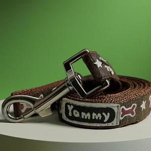 Guinzaglio per Animali Domestici Yommy in Nylon Resistente con Design a Osso e Moschettone in Metallo a 360 Gradi - Product Image 1