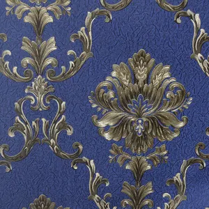Beautiful high quality damask flower vinyl wallpaper design wallpaper for interior design
