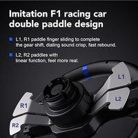 Volante de Carreras PXN V99PC Auténtico con Force Feedback Real y Volante de Carreras Desmontable de 270/900 Grados para Simulador
