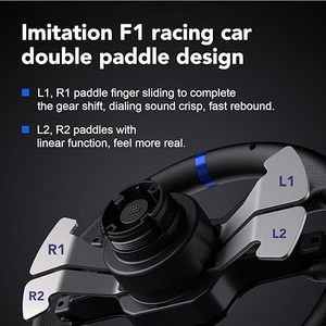 Volante de Carreras PXN V99PC Auténtico con Force Feedback Real y Volante de Carreras Desmontable de 270/900 Grados para Simulador - Product Image 4