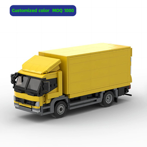 Mini Blocchi da Costruzione Nostalgici <span class=keywords><strong>Rossi</strong></span> Nuovi Più Venduti per Ragazzi <span class=keywords><strong>Mattoncini</strong></span> MOC Giocattolo Modello di Camion Rimorchio Set di Blocchi per Costruire Auto - Product Image 3