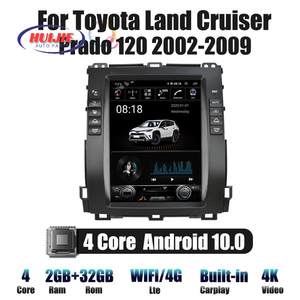 Reproductor de DVD para Auto con Navegación y <span class=keywords><strong>Android</strong></span> Auto, Modificación de Consola Central 4G SIM, Precio de Fábrica, para Toyota Land Cruiser Prado 2002-2009 - Product Image 6