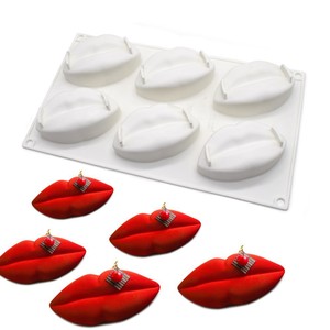 Rose Lip Silicone Mold For Cake Decorating Diy Chocolate Candy Mousse Valentine'S Day - Product Image 5