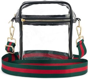 Bolsa transparente unisex de muestra gratuita, aprobada para estadios, con correa ajustable, bolso transparente unisex para conciertos y eventos deportivos - Product Image 1