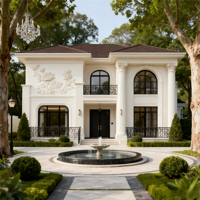 Villa préfabriquée de style européen moderne - Faible consommation d'énergie, assemblage rapide, chambre à coucher, salon, construction en panneaux sandwich sur site