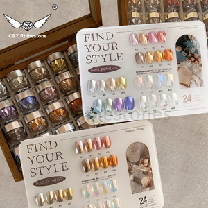 Bộ phấn phủ đa sắc cầu vồng CY Shiny Magic Mirror, phấn ngọc trai trắng đặc, hiệu ứng ánh kim UV, kim tuyến trang trí móng tay - Product Image 1