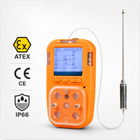 Détecteur de gaz portable professionnel HIREP 4 en 1 avec sonde H2S O2 CO NH3 LEL pour la sécurité des espaces confinés OEM