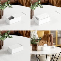 Couvercle de boîte à mouchoirs en acrylique, distributeur de boîte à mouchoirs rectangulaire pour salle de bain cuisine chambre bureau