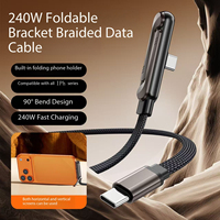 Cable de Carga Superrápida de 240W con Trenzado de Nailon Premium, Cable de Transferencia de Datos de Alta Velocidad de 480Mbps, Resistente y Sin Enredos