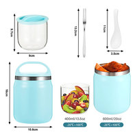 Bocal alimentaire isotherme en acier inoxydable pour enfants 800 ml, 100 % étanche, conservation thermique 24 heures, chaud/froid, camping