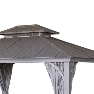 10x12ft cứng mềm bằng chứng tùy chỉnh cấu trúc bóng râm ngoài trời sân vườn bằng gỗ nhôm kim loại gazebos gian hàng để bán - Product Image 5