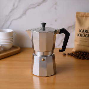 Cafetière à expresso KARL KRGER 9 tasses en aluminium pour cuisinière - Product Image 3