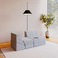 Sofá Cama Plegable Saien Personalizado, Cómodo, con Colchón Triple, Funda Extraíble, Moderno, de Terciopelo, con Espuma Viscoelástica, Seccional